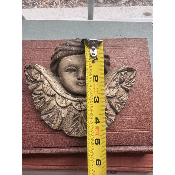 Antique Carved Wood Cherub Angels Pair • Architectural Salvage • European 1800s - Picture 11 of 16